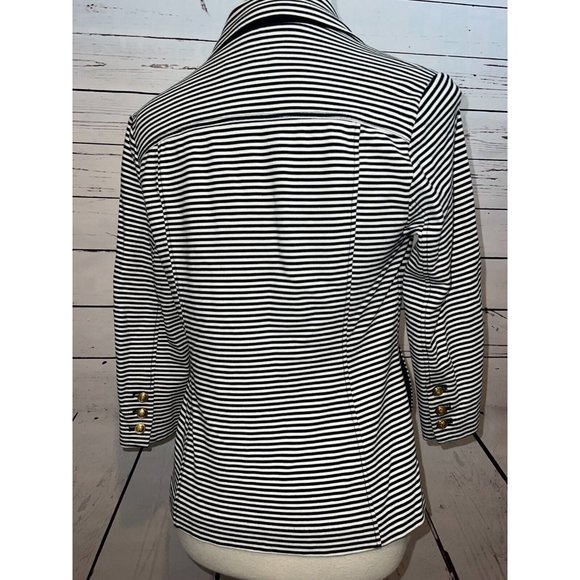 Cabi Small Blazer Suit Life Jacket Small Style 823 Nautical Stripe Anchor - Picture 8 of 12